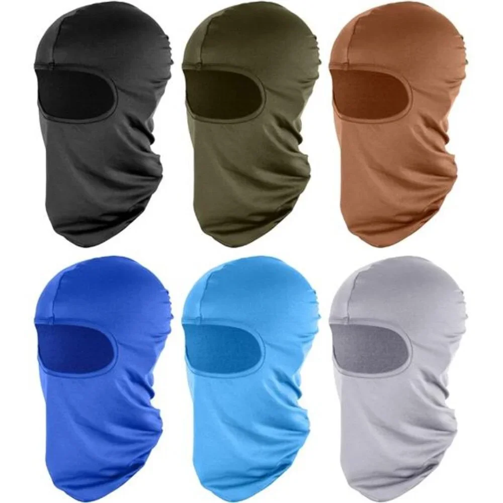6 Pcs Ski Mask Full Face Cover Balaclava Summer Face Covering Ice Silk UV